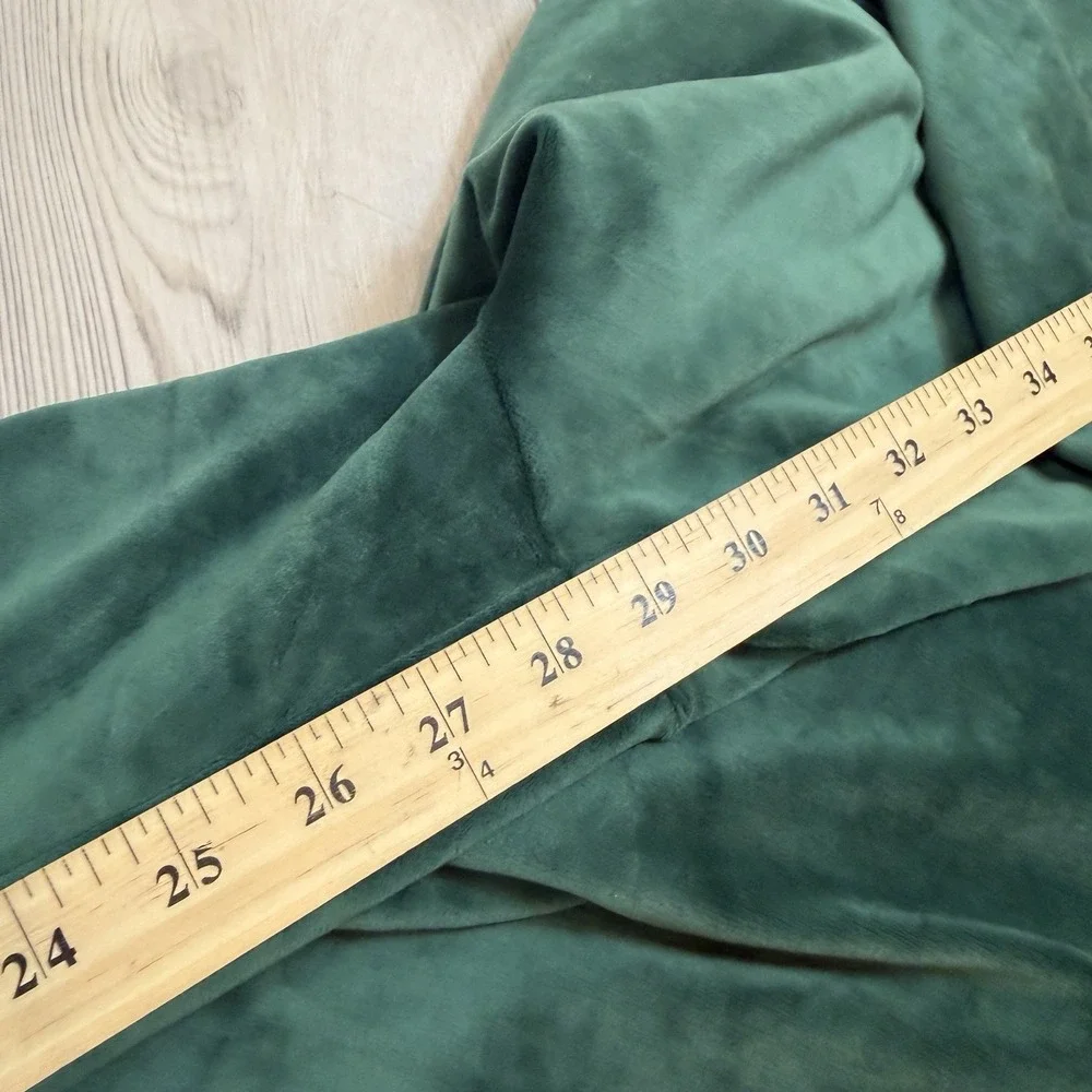 Victorias Secret Medium Pants Velour Jogger Elastic Waist Pull on Deep Green - Picture 11 of 11